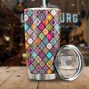 Abstract Needlepoint Tumbler Cup Custom Car Accessories