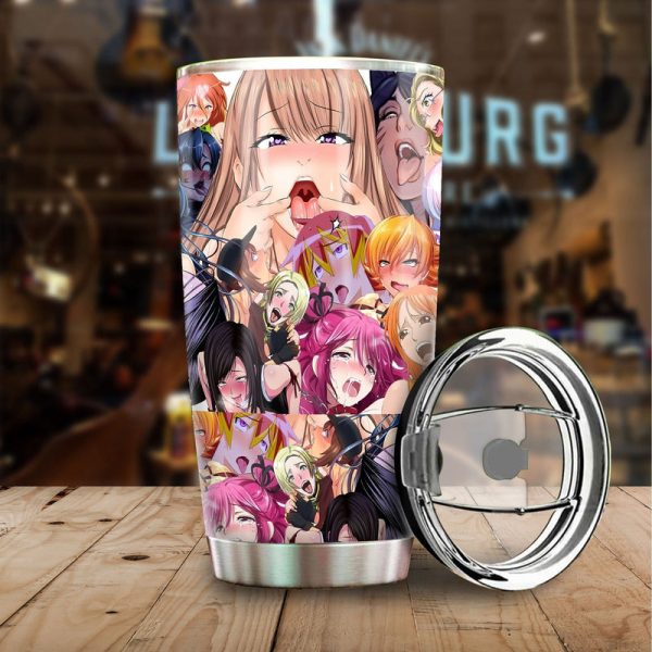 Ahegao Tumbler Cup Custom Pattern Car Interior Accessories