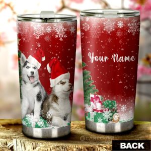 Alaskan Malamutes Tumbler Cup Custom Dog Car Accessories Christmas