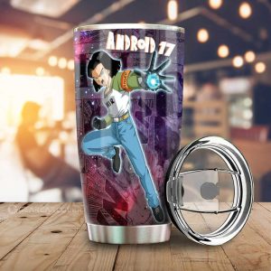 Android 17 Tumbler Cup Custom Car Accessories Manga Galaxy Style