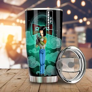 Android 17 Tumbler Cup Custom Dragon Ball Anime Car Interior Accessories