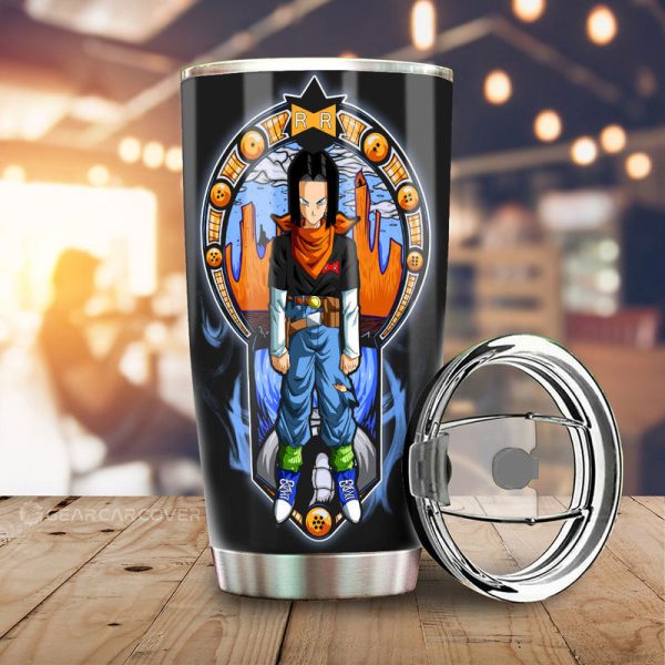 Android 17 Tumbler Cup Custom Dragon Ball Car Interior Accessories