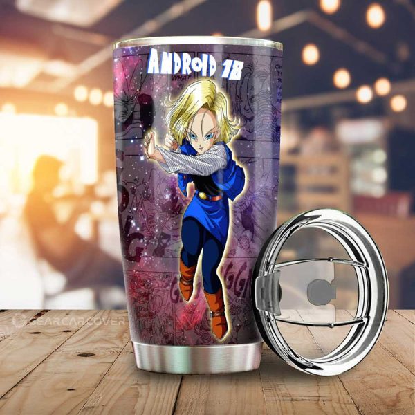 Android 18 Tumbler Cup Custom Car Accessories Galaxy Style