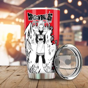 Android 18 Tumbler Cup Custom Dragon Ball Anime Car Accessories Manga Style For Fans