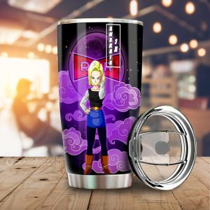 Android 18 Tumbler Cup Custom Dragon Ball Anime Car Interior Accessories