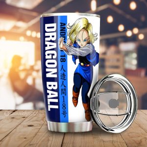 Android 18 Tumbler Cup Custom Dragon Ball Car Accessories For Anime Fans