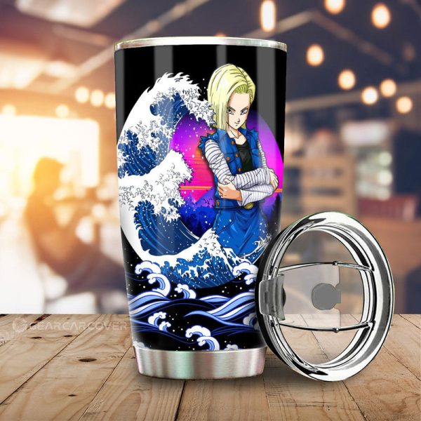 Android 18 Tumbler Cup Custom Dragon Ball Car Interior Accessories