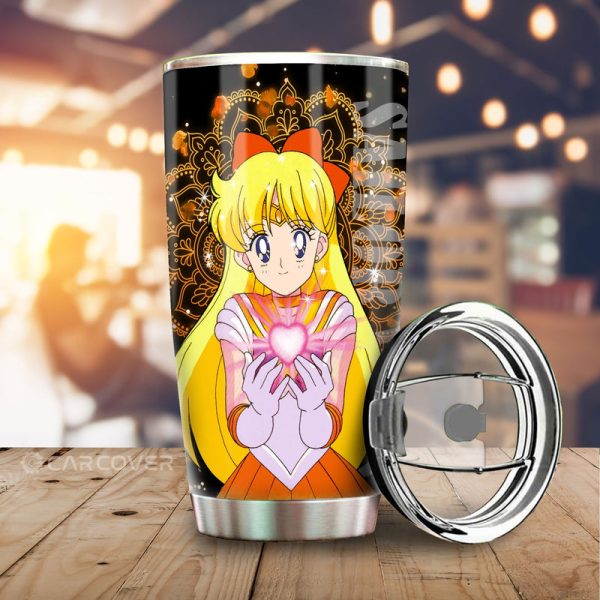 Anime Sailor Moon Tumbler Cup Custom Sailor Venus Car Interior Accessories