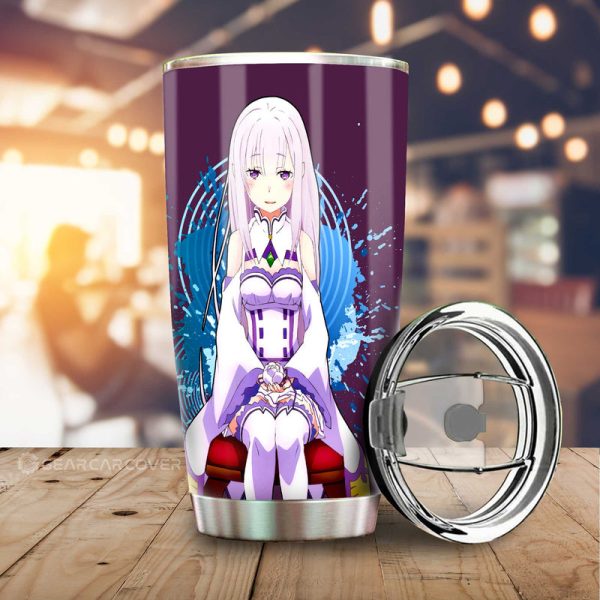 Anime Sexy Girl Emilia Tumbler Cup Custom Re:Zero Anime Car Accessories