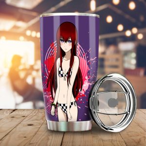 Anime Waifu Girl Kurisu Makise Tumbler Cup Custom Steins;Gate Anime Car Accessories