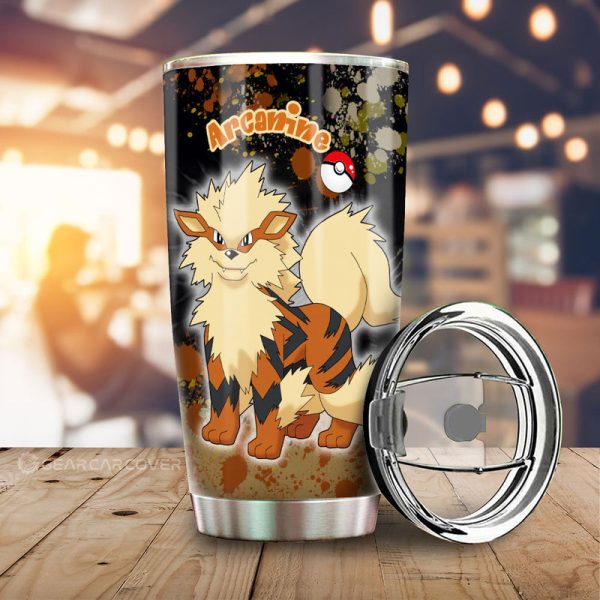 Arcanine Tumbler Cup Custom Tie Dye Style Anime Car Accessories