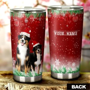 Australian Shepherds Christmas Tumbler Cup Custom Car Accessories For Dog Lovers