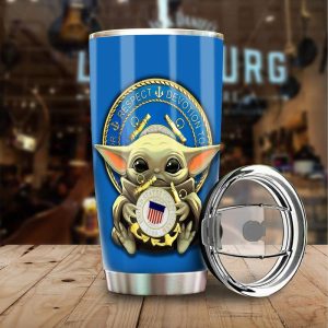 Baby Yoda U.S Coast Guard Tumbler Stainless Steel