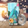 Beautiful Turtle Tumbler Custom Flower Hibiscus Car Accessories