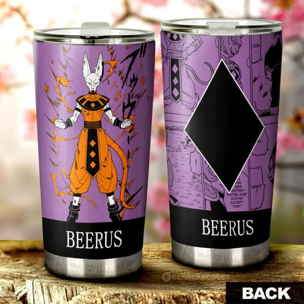 Beerus Tumbler Cup Custom Dragon Ball Anime Manga Color Style