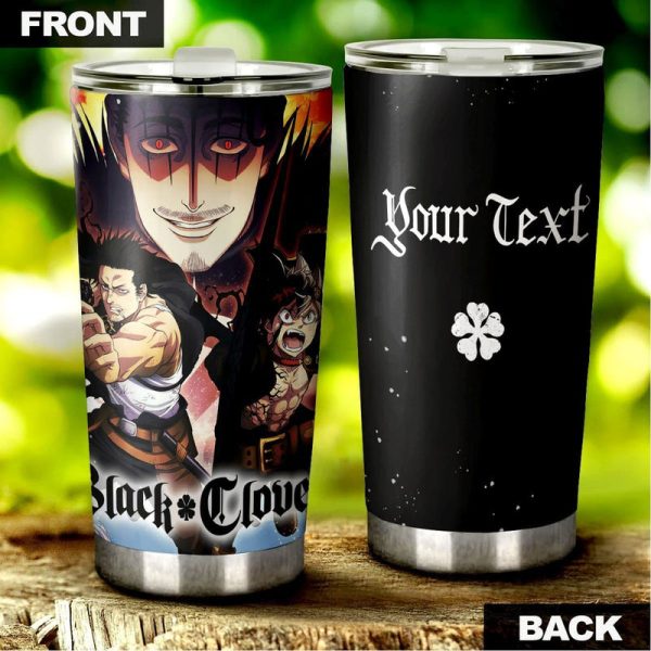 Black Clover Tumbler Cup Custom Personalized Black Clover Anime Gifts