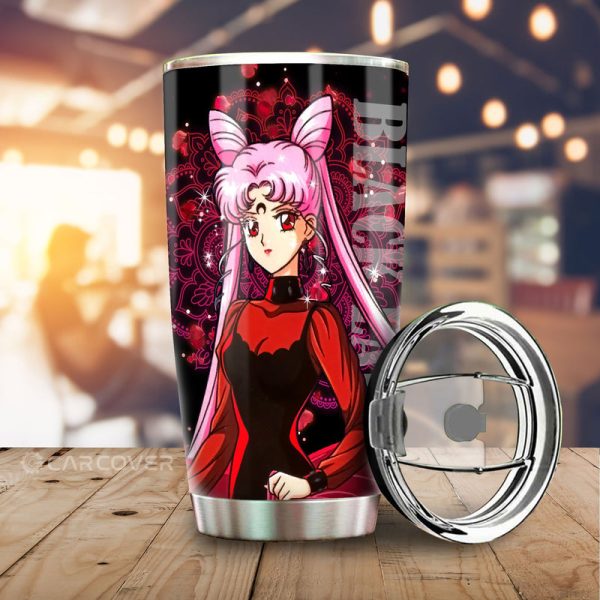 Black Lady Sailor Moon Tumbler Cup Custom Anime Car Accessories