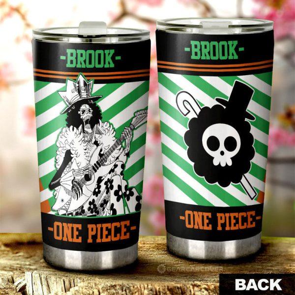 Brook Tumbler Cup Custom One Piece Anime Car Accessories Mix Manga Style