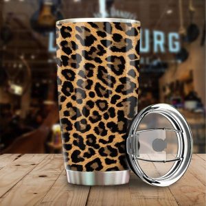 Brown Wild Cheetah Print Tumbler Cup