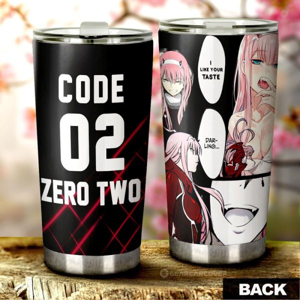 Code:002 Zero Two Tumbler Cup Custom DARLING In The FRANXX Anime For Anime Fans