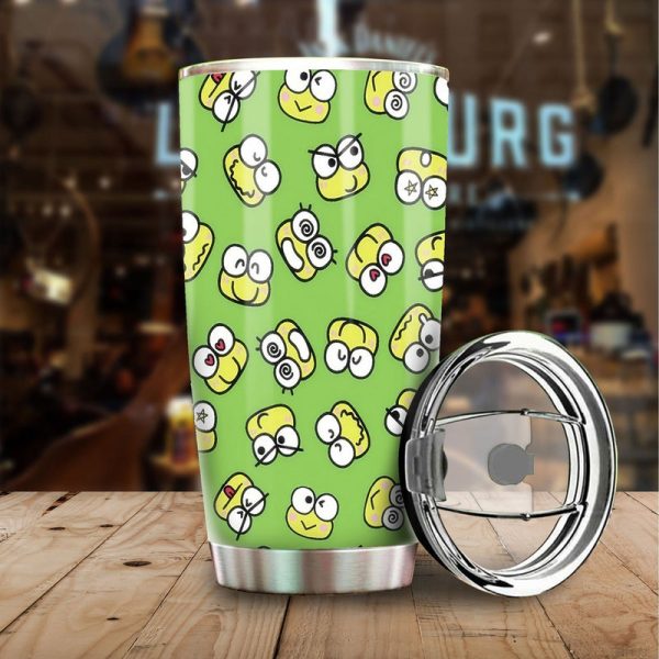 Cute Emotional Face Of Frog Tumbler Stainless Steel