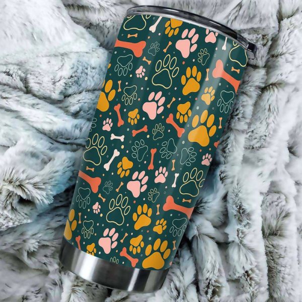 Dog Paws Tumbler Stainless Steel Vacuum Insulated 20oz