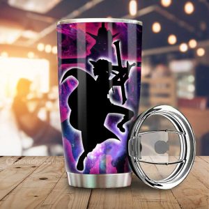 Dracule Mihawk Tumbler Cup Custom One Piece Anime Silhouette Style