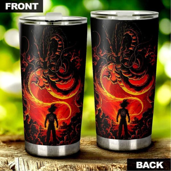 Dragon Ball Tumbler Cup Custom Goku And Shenron Anime Car Accessories