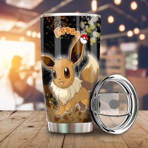 Eevee Tumbler Cup Custom Tie Dye Style Anime Car Accessories