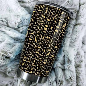 Egyptian Hieroglyphs Tumbler Cup Egypt Coffee Cup Stainless Steel