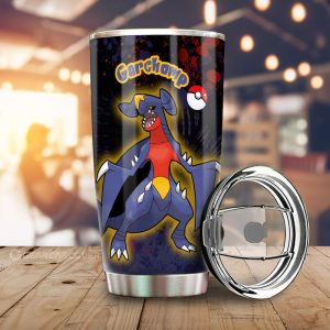 Garchomp Tumbler Cup Custom Tie Dye Style Anime Car Accessories