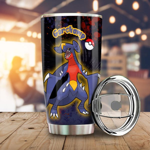 Garchomp Tumbler Cup Custom Tie Dye Style Car Accessories