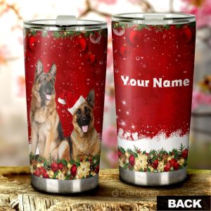 German Shepherds Tumbler Cup Custom Christmas Car Accessories For Dog Lovers