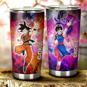 Goku And Chichi Tumbler Cup Custom Dragon Ball Anime Car Accessories