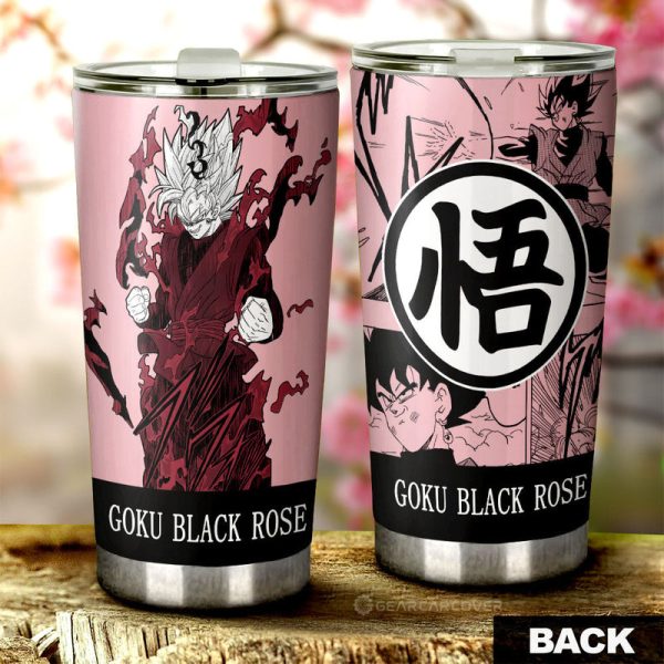 Goku Black Rose Tumbler Cup Custom Dragon Ball Anime Manga Color Style