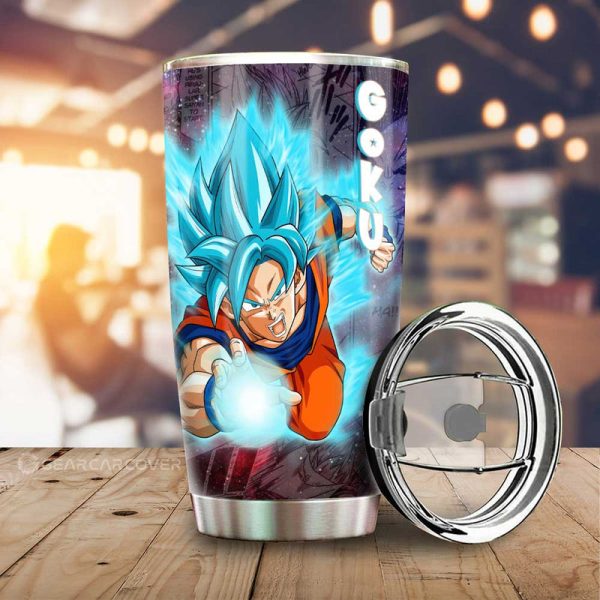 Goku Blue Tumbler Cup Custom Car Accessories Galaxy Style