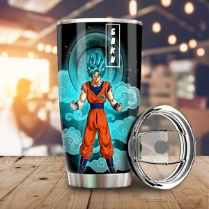 Goku Blue Tumbler Cup Custom Dragon Ball Anime Car Accessories