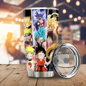 Goku Luffy ver 2 Tumbler Cup Custom Main Hero Anime Car Accessories