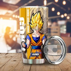 Goku SSJ Tumbler Cup Custom Dragon Ball Anime Car Accessories