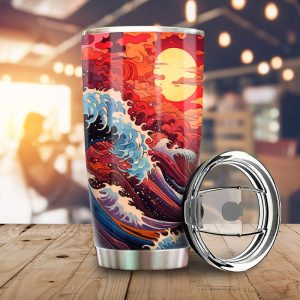 Great Wave Kanagawa Tumbler Cup Custom Car Accessories