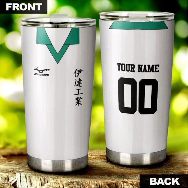 Haikyuu Date Tech High Personalized Tumbler Stainless Steel Vacuum Insulated 20oz