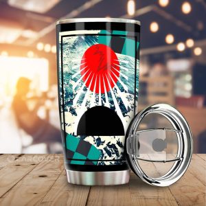 Hanafuda Rising Sun Tumbler Cup Custom Great Wave Car Accessories