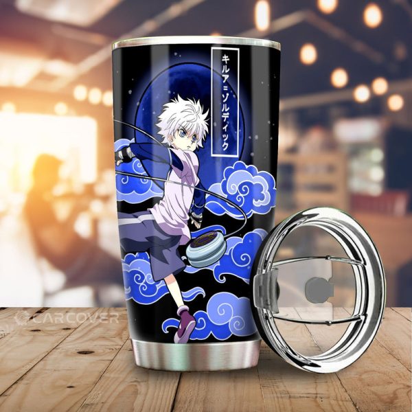 Killua Zoldyck Tumbler Cup Custom Hunter x Hunter Anime Car Interior Accessories Perfect Gift For Fan