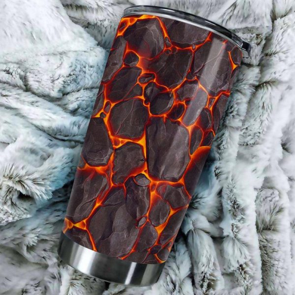 Lava Rock Tumbler Stainless Steel Pattern