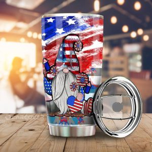 Love American Gnome Tumbler Cup Custom Christmas Car Accessories