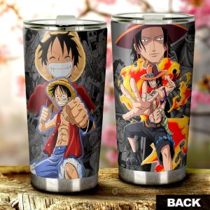 Luffy And ACE Tumbler Cup Custom One Piece Anime Car Accessories