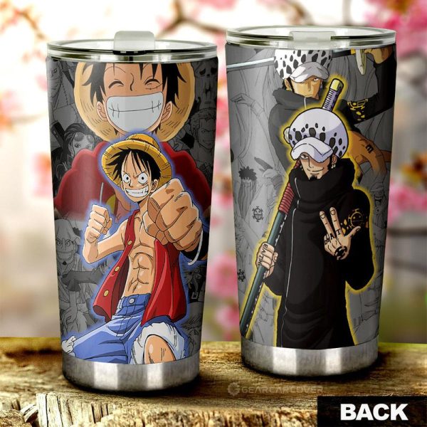 Luffy And Law Tumbler Cup Custom Car Accessories