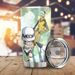 Luffy And Law Tumbler Cup Custom One Piece Map Car Accessories For Anime Fans