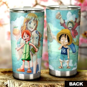 Luffy And Nami Tumbler Cup Custom Map Car Accessories For Fans