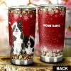 Merry Christmas Border Collies Tumbler Cup Custom Animal Car Accessories For Dog Lovers